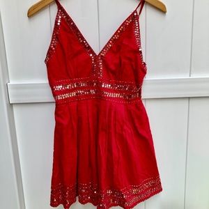 Sequins red top